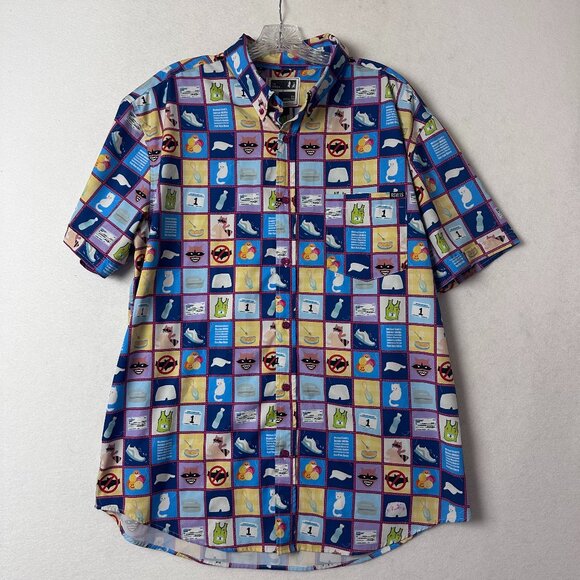 RSVLTS Other - RSVLTS THE OFFICE shirt men XL Rabies‎ Quilt Race for the cure multicolor